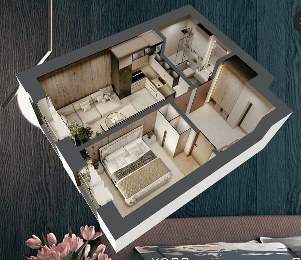 2 комнаты, 46 м², Элитка, 1 этаж, Готовая ПСО (под самоотделку) - фото 1