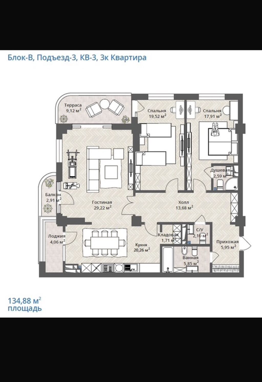 3 комнаты, 134 м², Элитка, Дизайнерский ремонт - фото 1